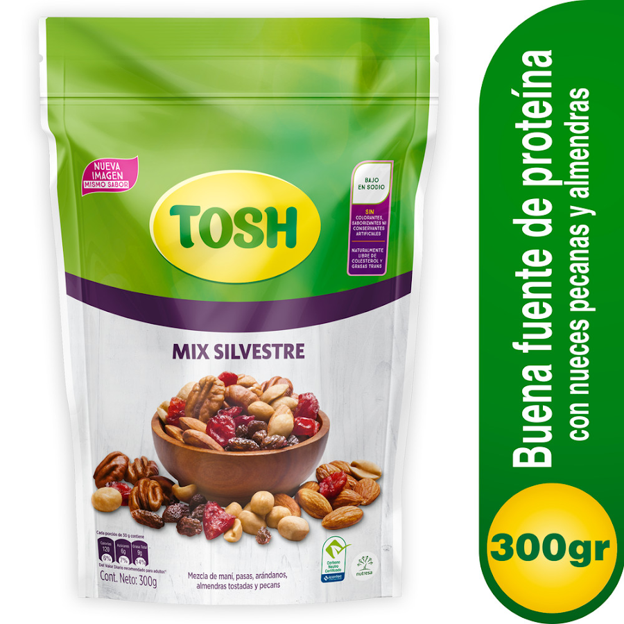 Pasabocas Tosh Mix Silvestre Paquete X300G.