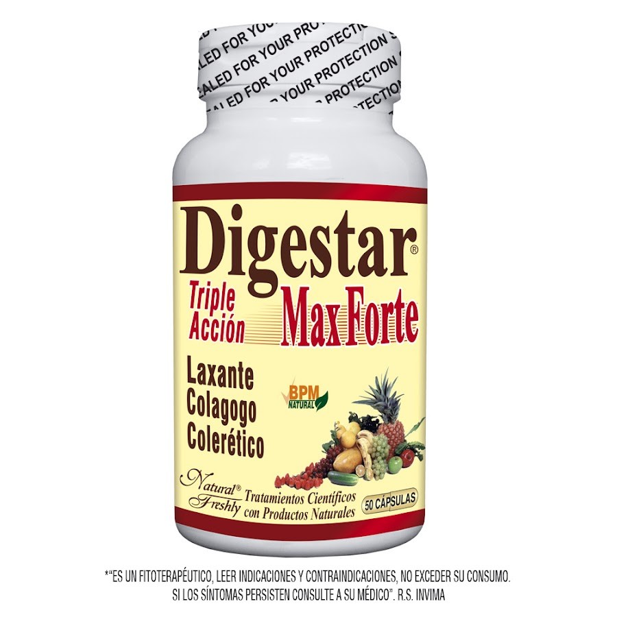 Digestar Max Forte Laxante Frasco x50 Capsulas x 500mg