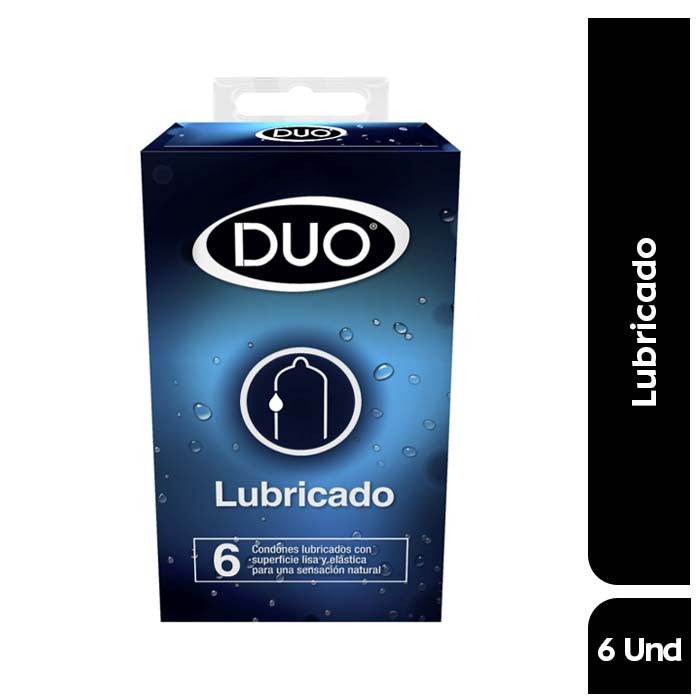 CONDÓN DUO PRESERVATIVO LUBRICADO X6UND