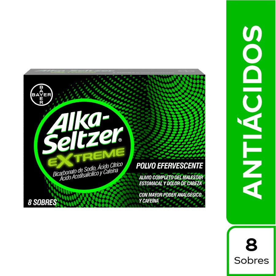 Alka-Seltzer Extreme Tab Efe. Caja X8Tab. BAY Ácido Acetilsalicílico