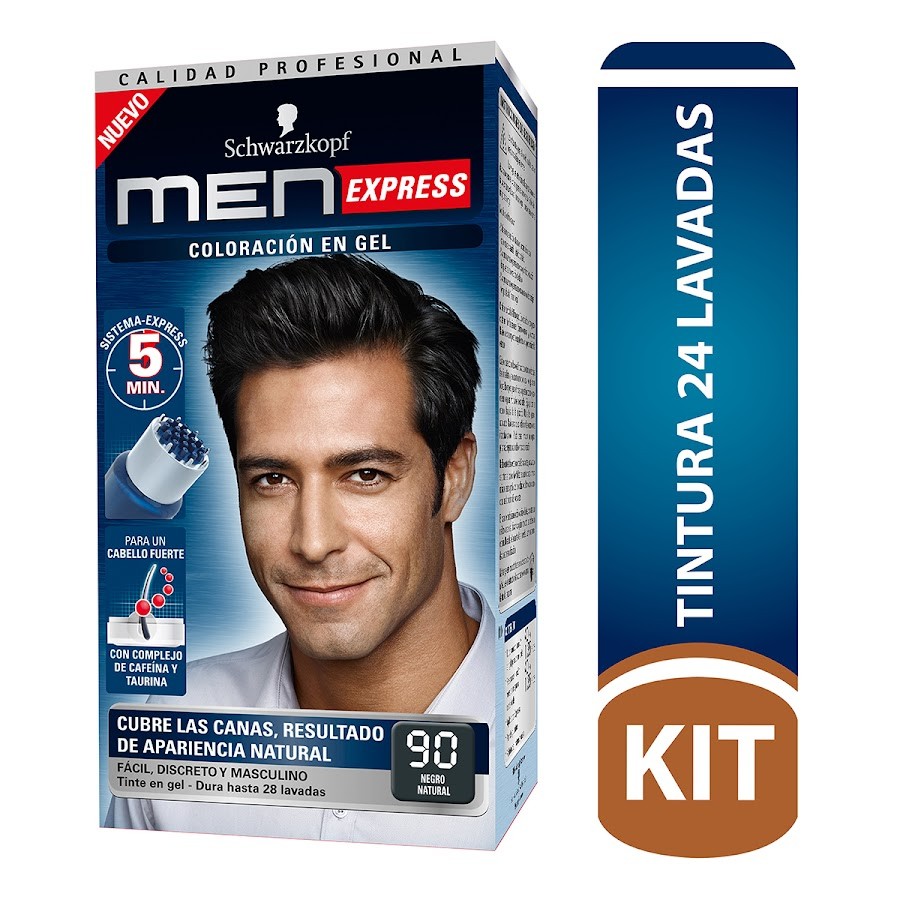 Tinte SCHWARZKOPF MEN EXPRESS Gel negro natural 90 x1Und