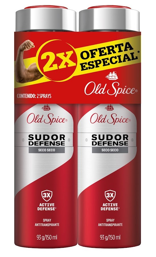 Oferta Desodorante Antitranspirante OldSpice Spray Seco Seco x 2Und de 93Gr