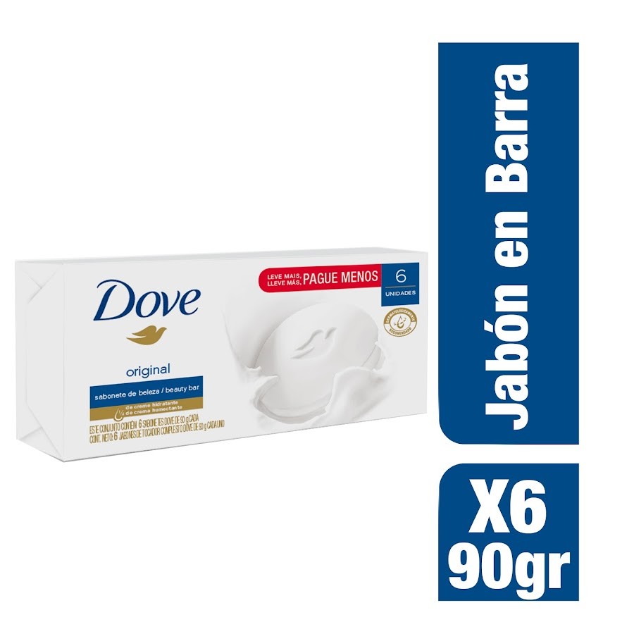 Jabón Dove Original x 6Uni/90Gr c/u