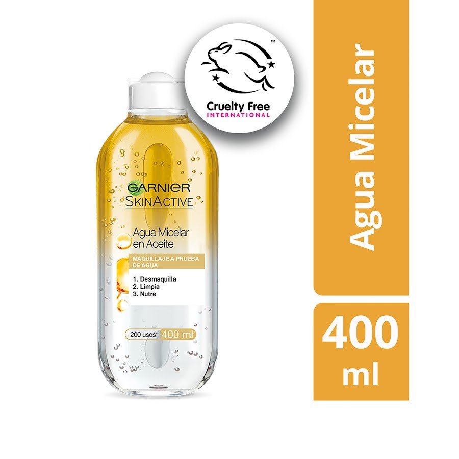 Agua Micelar Bifásica Garnier Skin Active en Aceite de Óleo x 400Ml