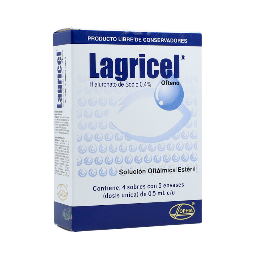 Lagricel Ofteno Gotas Frasco x0.5Ml. x20Dos. Sophia Hialuronato Sodio