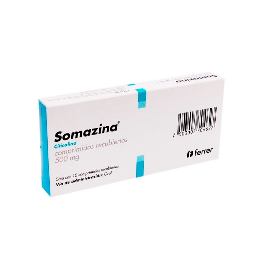 Somazina 500Mg Comprimidos Caja x10Com. Biotoscana Citicolina