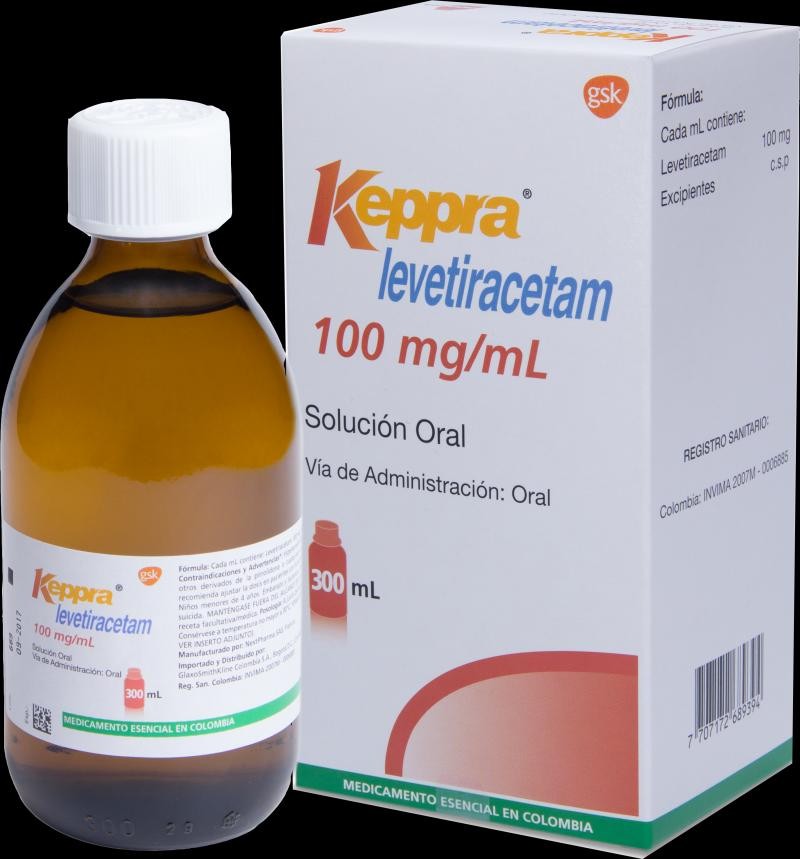 Keppra Levetiracetam GSK Solucion Oral 1 Frasco x300Ml