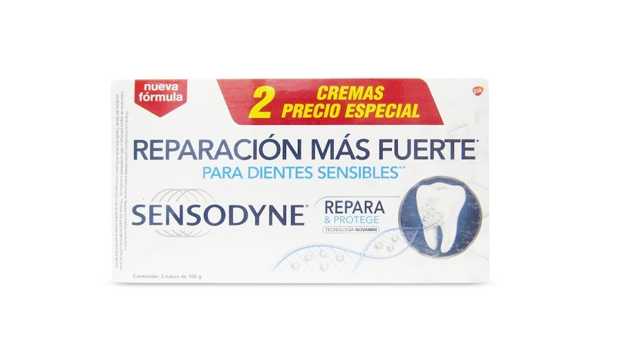 $Oferta Crema Dental Sensodyne Repara y Protege X 2Tubos de 100Gr c/u