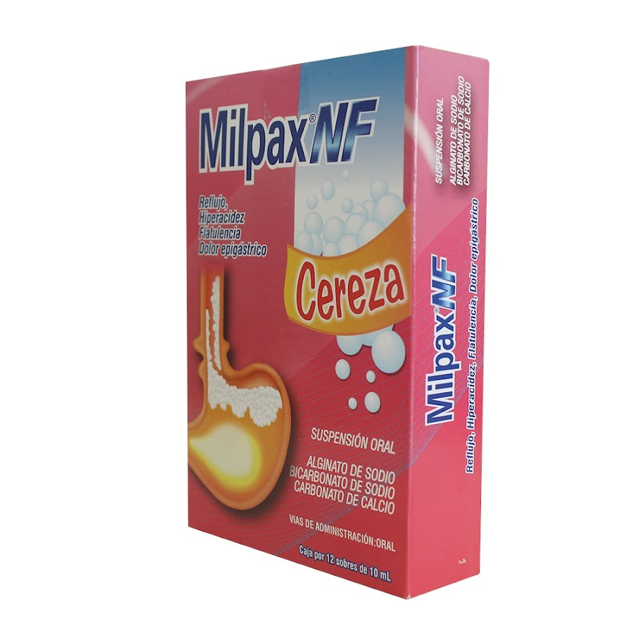 MILPAX CEREZA  SUS. ORAL SOBRES CAJA X12SOB.X10ML ALGINATO DE SODIO BI