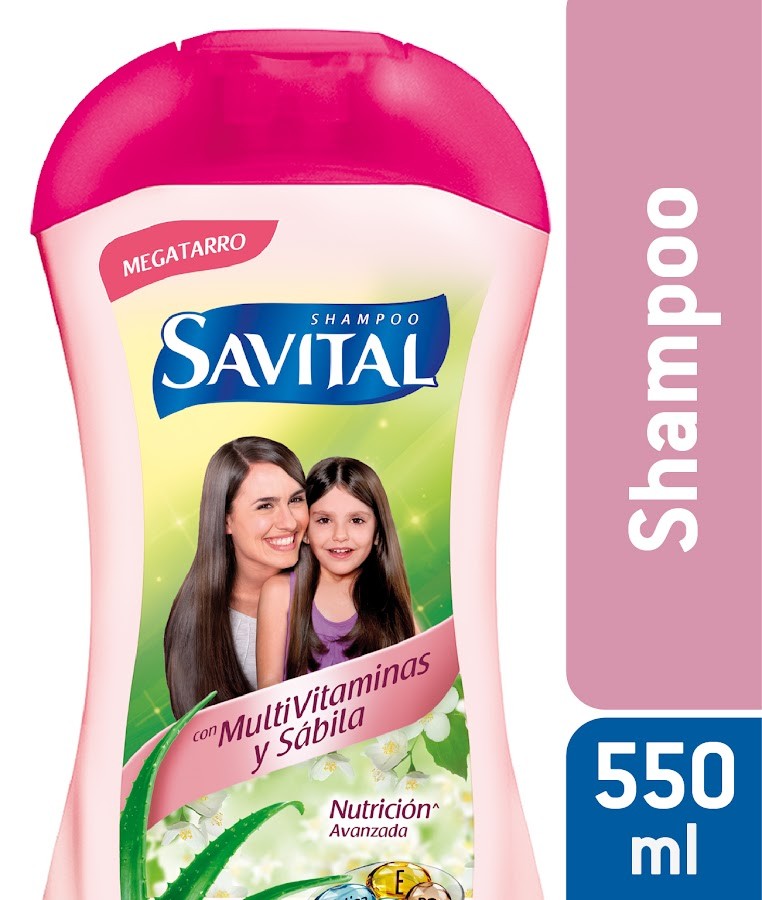 Shampoo Savital Con Multivitaminas Y Sabila X 550Ml