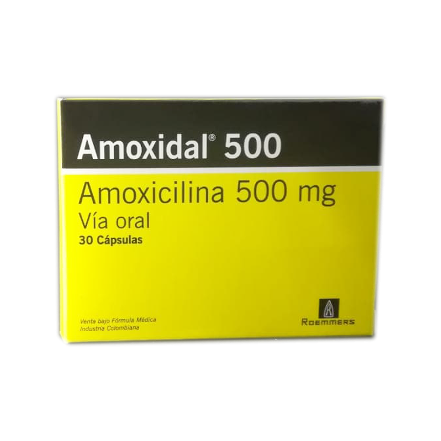 Amoxidal 500 Mg Amoxicilina Roemmers Caja x30 Cápsulas