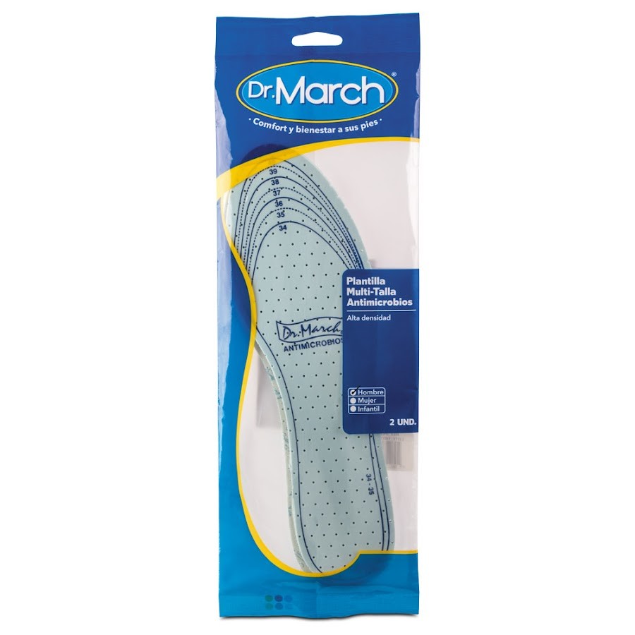 Plantilla DR.MARCH Hombre Multi-Talla Antimicrobios x1Und