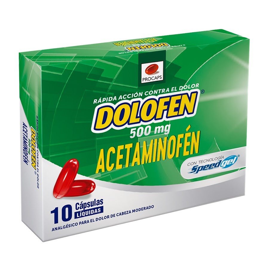 Dolofen 500mg Caja x 10 Cápsulas Acetaminofén