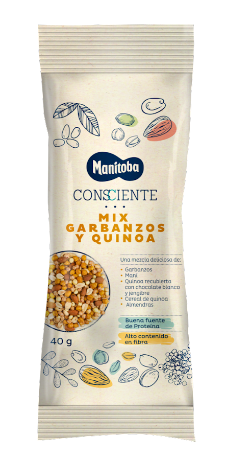 Mani Manitoba Super Mix Garbanzos Y  Quinoa X40g.