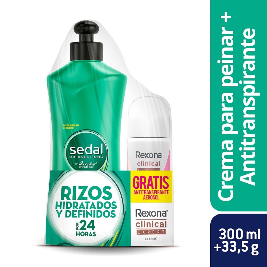 Oferta Crema Para Peinar Sedal x 300ml + Desodorante Rexona Clinical x 33.5gr