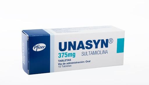 UNASYN 375mg Tabletas Caja x10Tab. PFIZER Sultamicilina