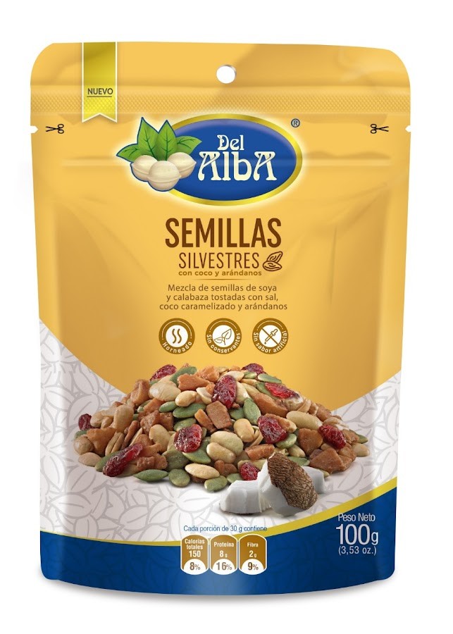 Pasabocas Del Alba Semillas Silvestres con Coco y Arandanos Paquete x 100Gr