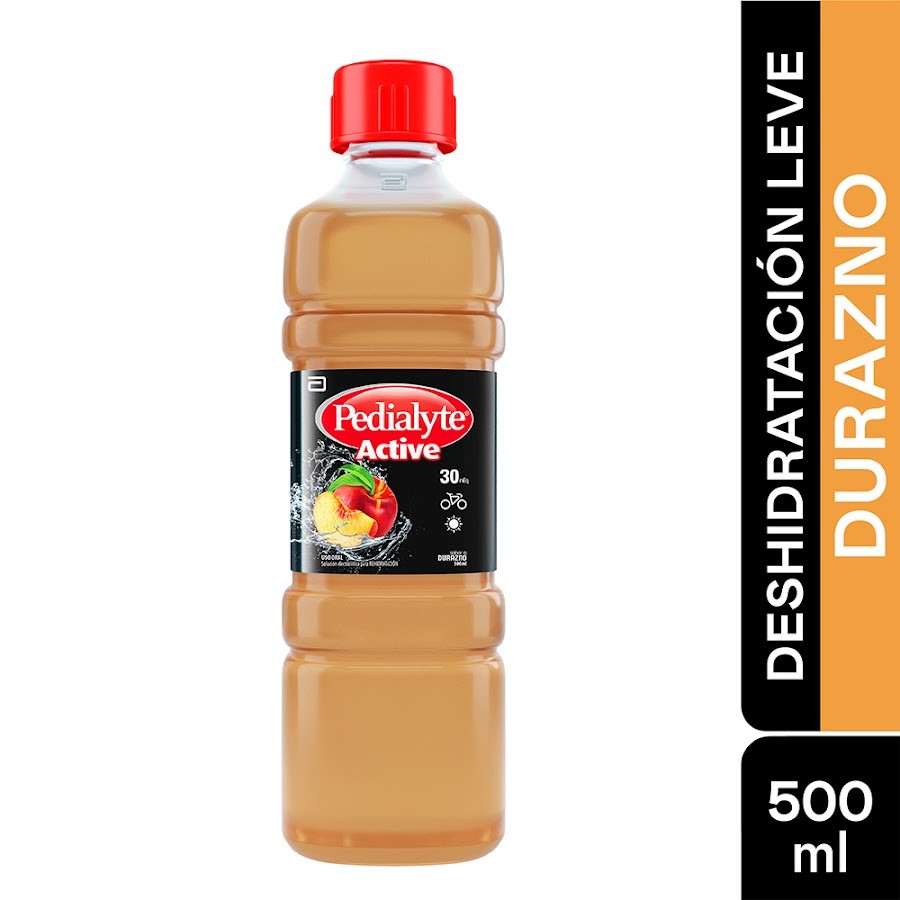 PEDIALYTE ZINC SUERO ORAL TRATAM DESHIDRATACIÓN 30MEQ DURAZNO X500ML