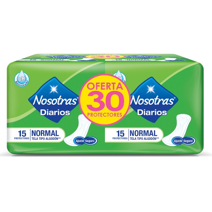 Oferta Protector NOSOTRAS Diarios Normal pH Balanceado Pr.Esp. x30Und