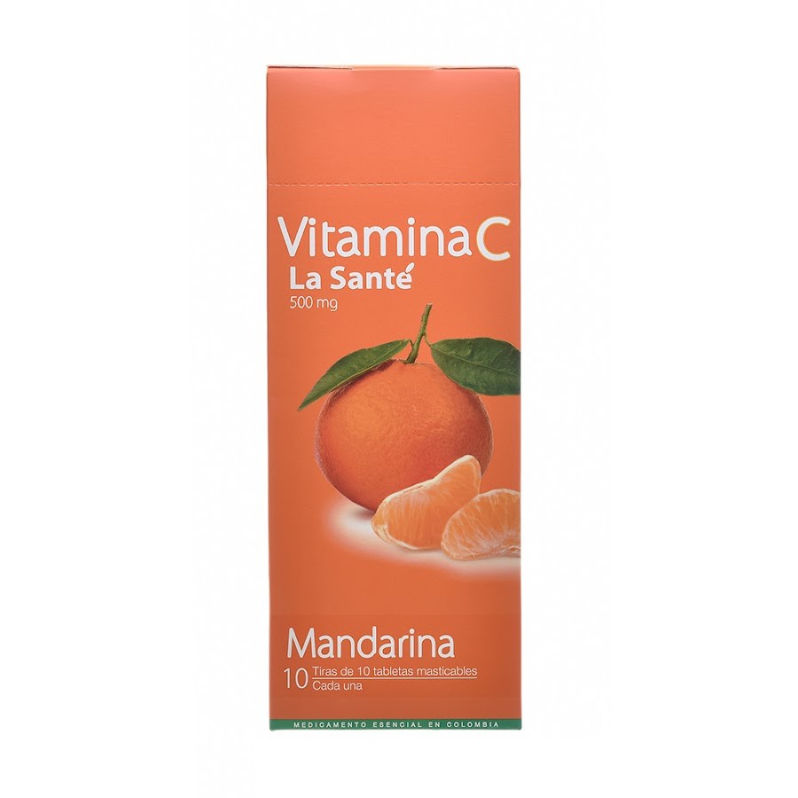 Fraccion Vitamina C La Santé 500Mg Sabor a Mandarina x 10Uni