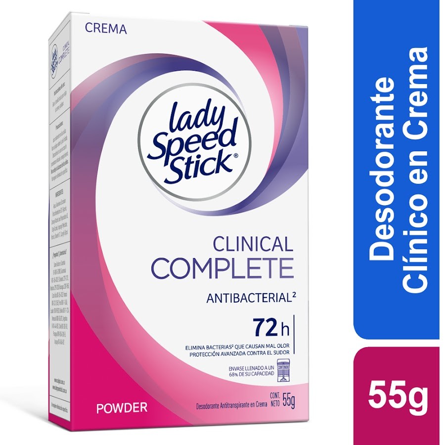 Desodorante Lady Speed Stick Clinical Powder Crema x55 gr