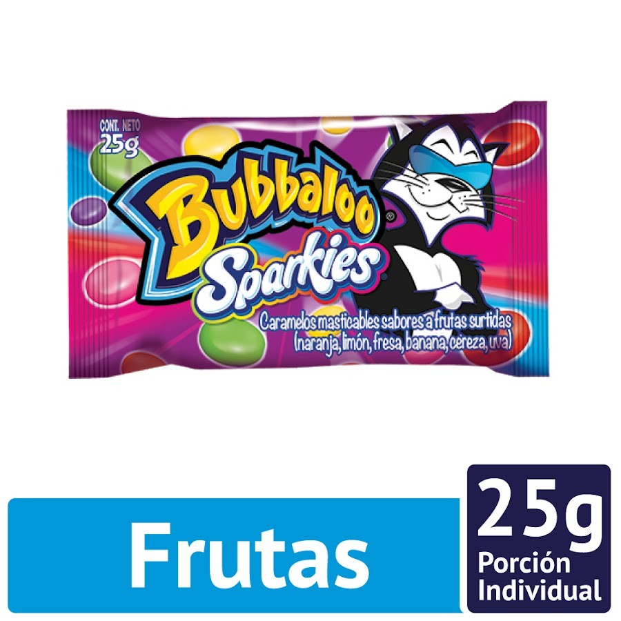 Goma De Mascar Bubbaloo Sparkies Regular X25G.
