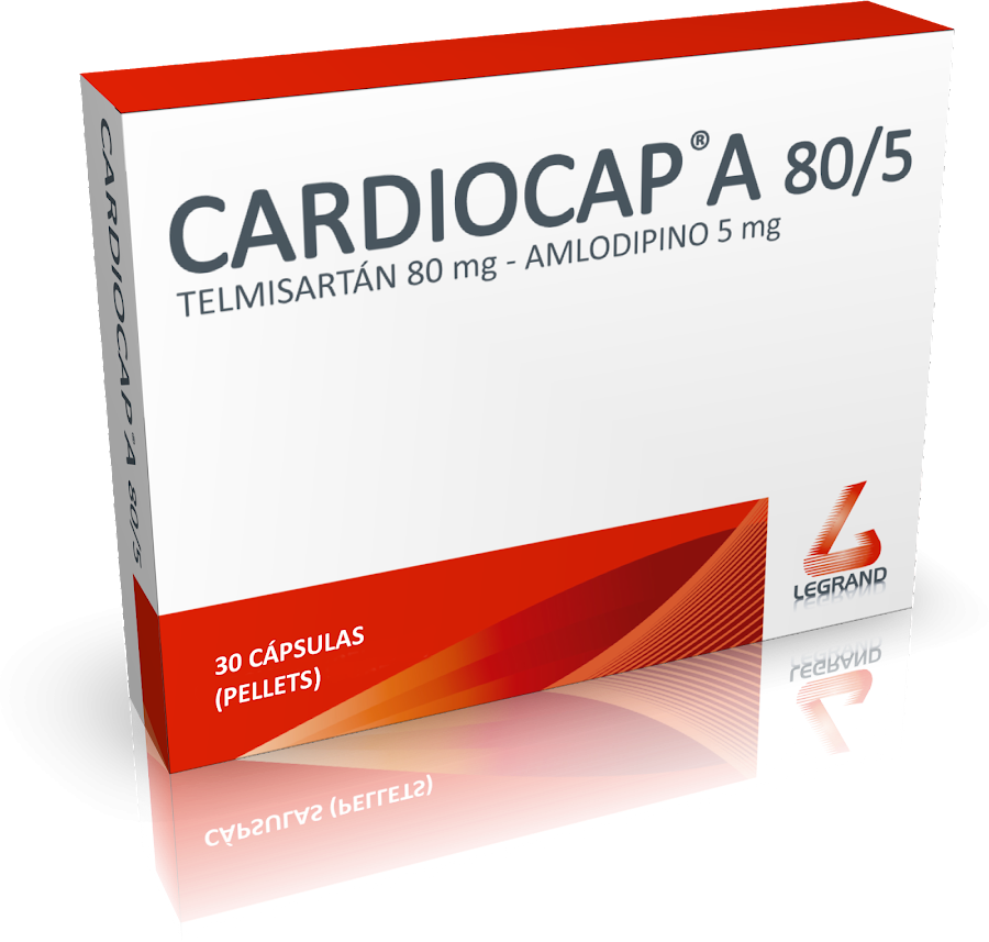 CARDIOCAP A 80/5MG CÁP. CAJA X30CAP. LEGRAND TELMISARTÁN AMLODIPI