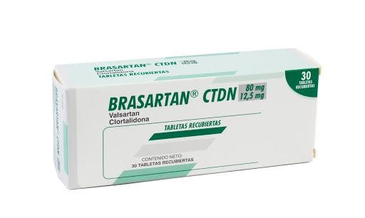 BRASARTAN CTDN 80/12.5MG TABLETAS CAJA X30TAB. FARMA VALSARTAN CLORTAL