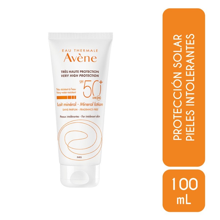 Protector Solar Avène High Protección Lait Minéral Spf50+ Uva X100Ml.