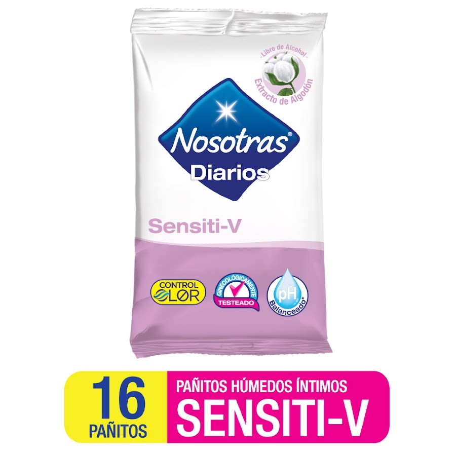 Pañitos Íntimos Nosotras Sensitive Diarios x16und