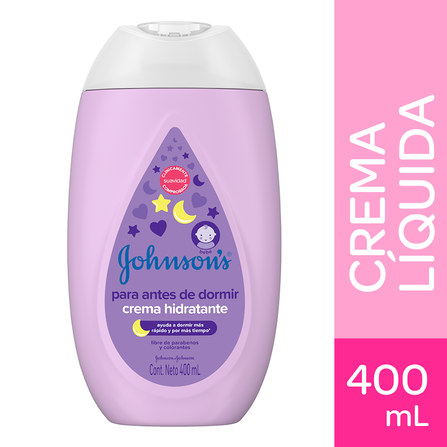 Crema JOHNSONS BABY Líquida Antes de Dormir x400Ml