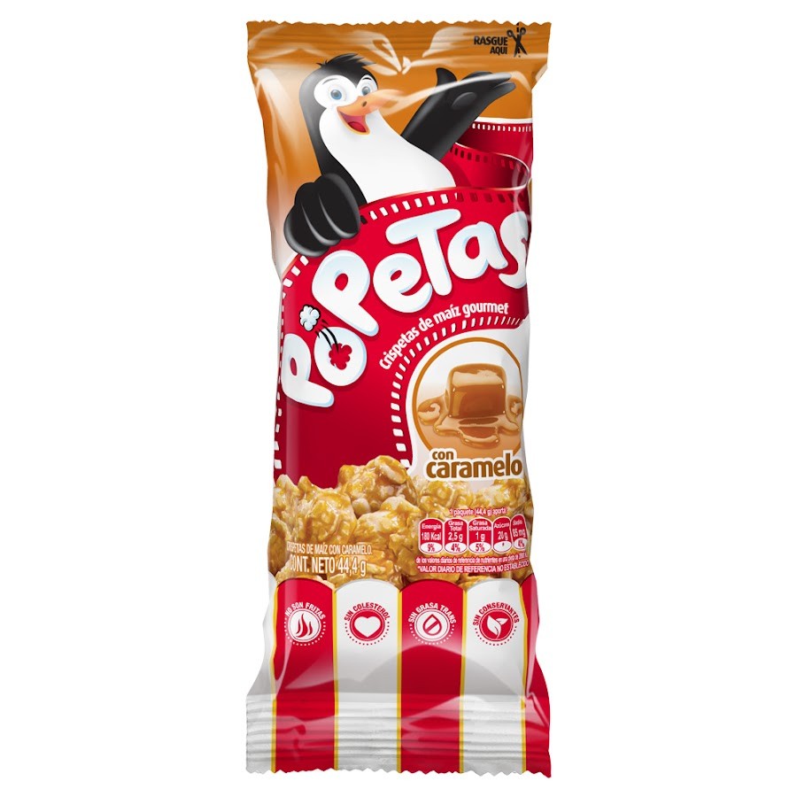 Popetas Crispetas de  Maiz con Caramelo x 44,4Gr