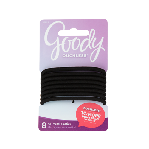 Bandas Elasticas Goody Para el Cabello Negras x 8Und