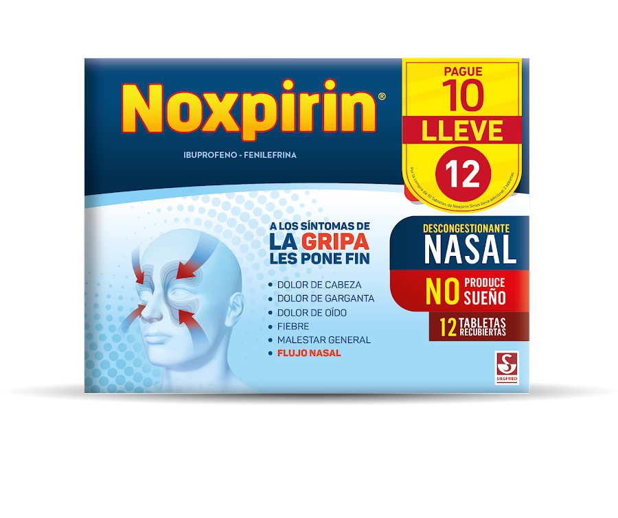 OFT Noxpirin Sinus Pague 10 lleve 12 caja x 12 tab