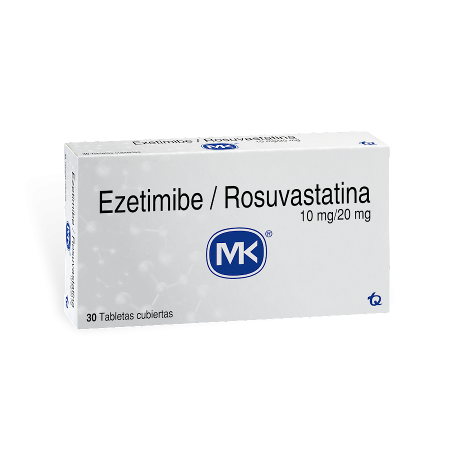 Ezetimibe 10mg Rosuvastatina 20mg MK Caja x 30Tab