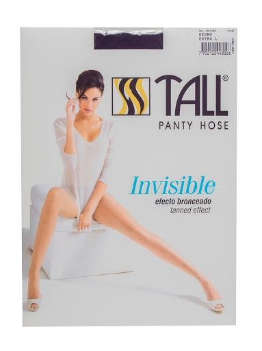 Medias Tall Panty Hose Invisible Efecto Bronceado Xl Negro X1Und.