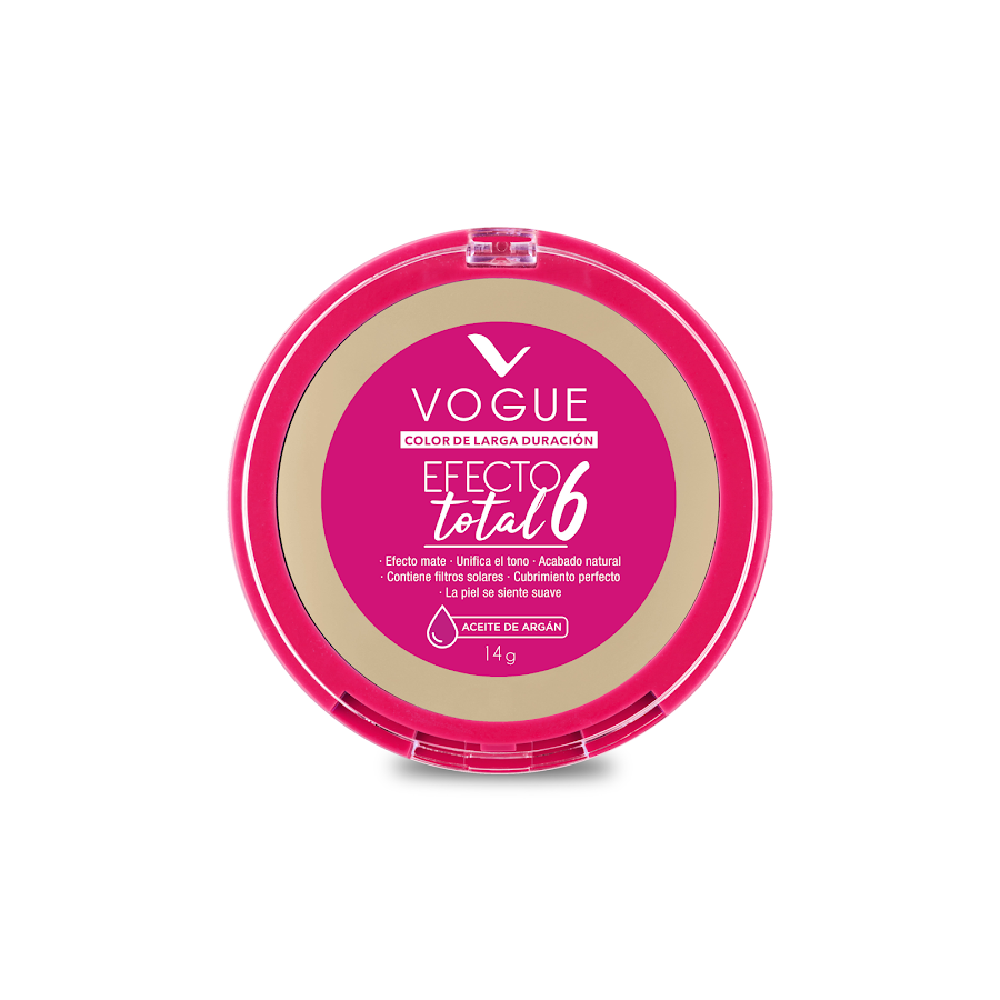 Polvo Vogue Efecto Total 6 Porcelana x14gr