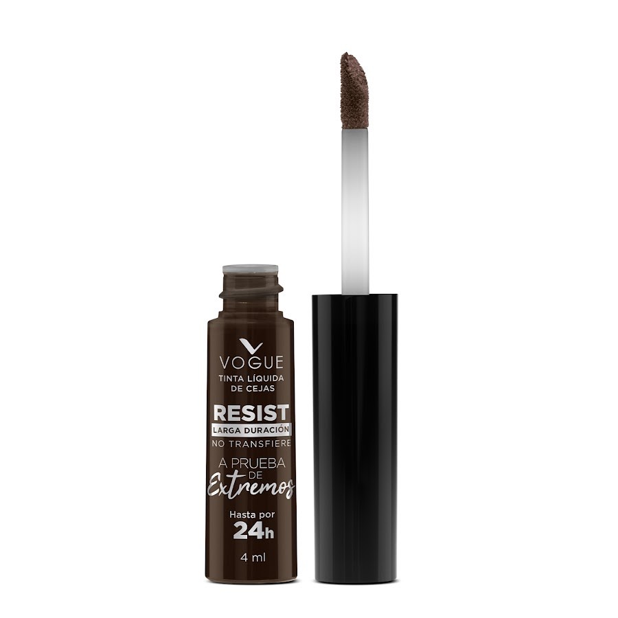 Tinta Liquida de Cejas Vogue Resist Larga Duración Caoba Cerrado x 4Ml