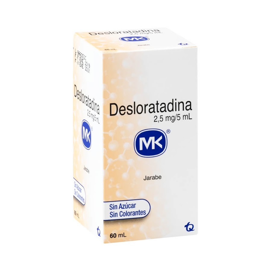 Desloratadina MK 2.5mg/5ml Jarabe Frasco x60ml.