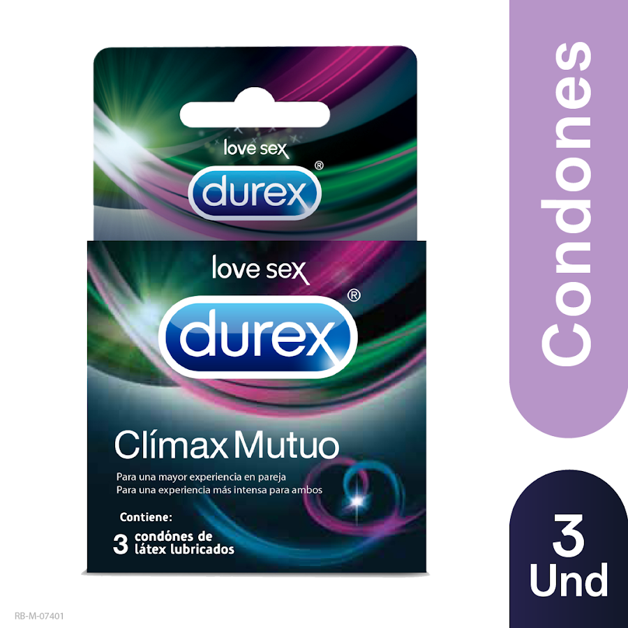 Condón Durex Preservativo Love Sex Climax Mutuo X3Und.