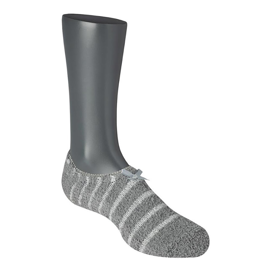 Medias Babucha Punto Blanco Color Gris Talla 9-11 x1 und