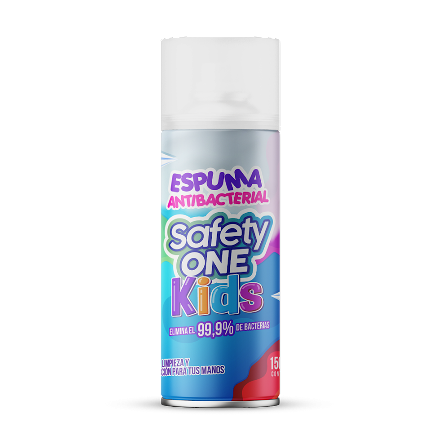 Alcohol en Espuma Antibacterial Kids Safety One x 150Ml