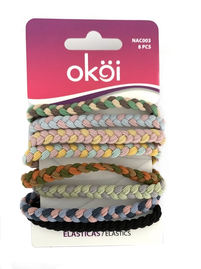Elásticas Para El Cabello Trenza  x8 Okoi x 1und