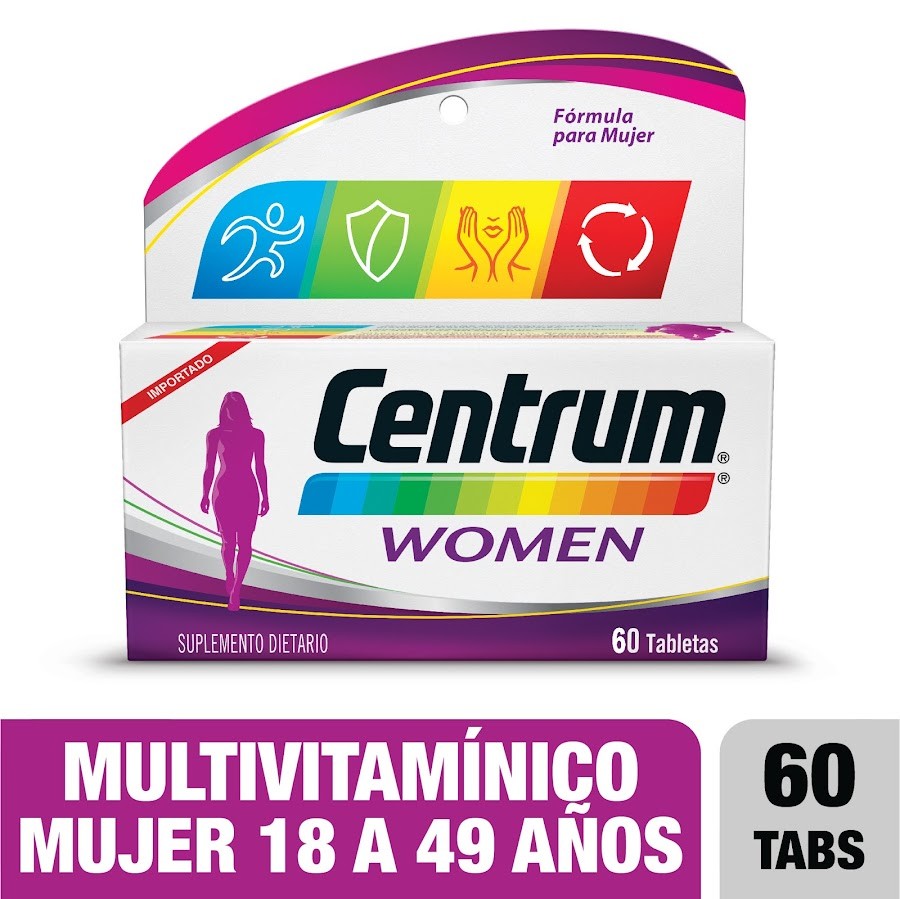 Centrum Women Tableta Frasco x 60 Tab. Multivitaminico