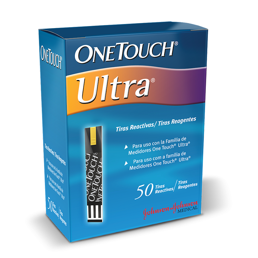 TIRAS ONE TOUCH ULTRA TIRAS REACTIVAS USO CON MEDIDORES X50UND