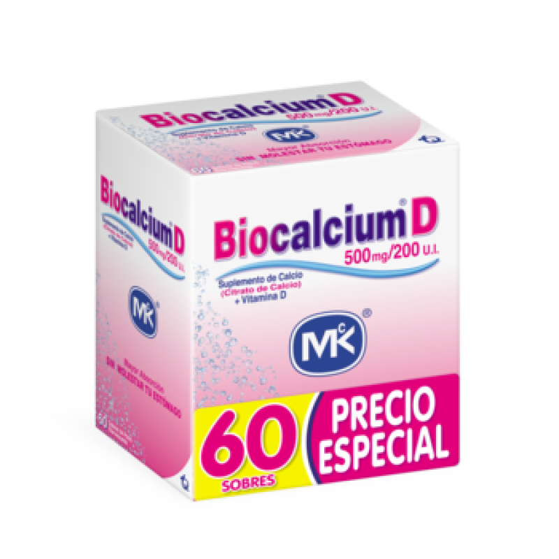 OFT Biocalcium D 500MG/200UI Precio Especial Caja x 60 sobres