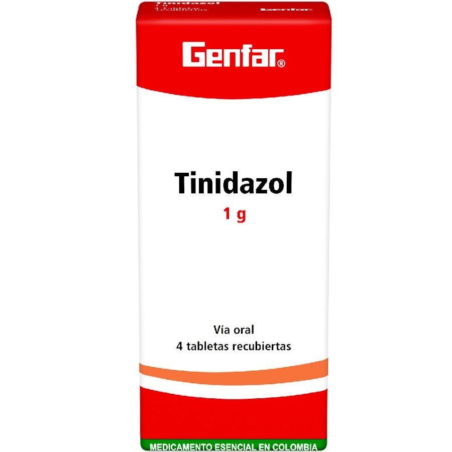Tinidazol Genfar 1G Tabletas Caja X4Tab.