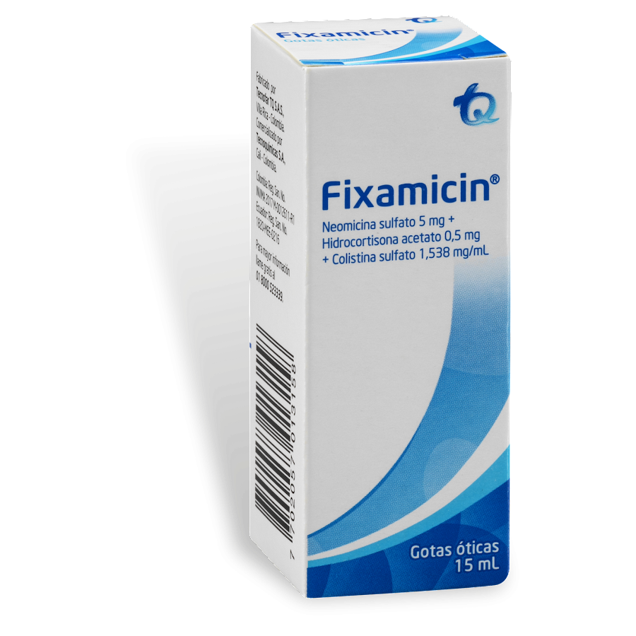 Fixamicin 5+0.5+1.538mg Got. Fco. x15ml. TQ Neomicina Hidrocortisona