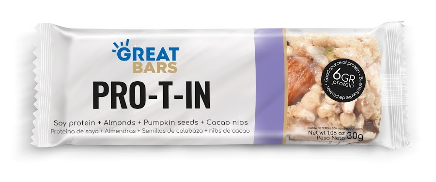 Barra de Cereal Great Bars Pro-T-In Buena Fuente de Proteina Uni x30g