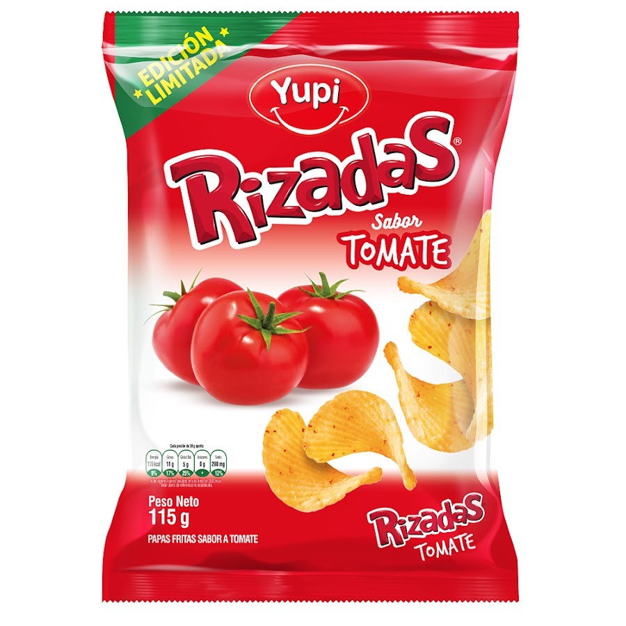 Pasabocas Yupi Papas Rizadas Tomate X115g